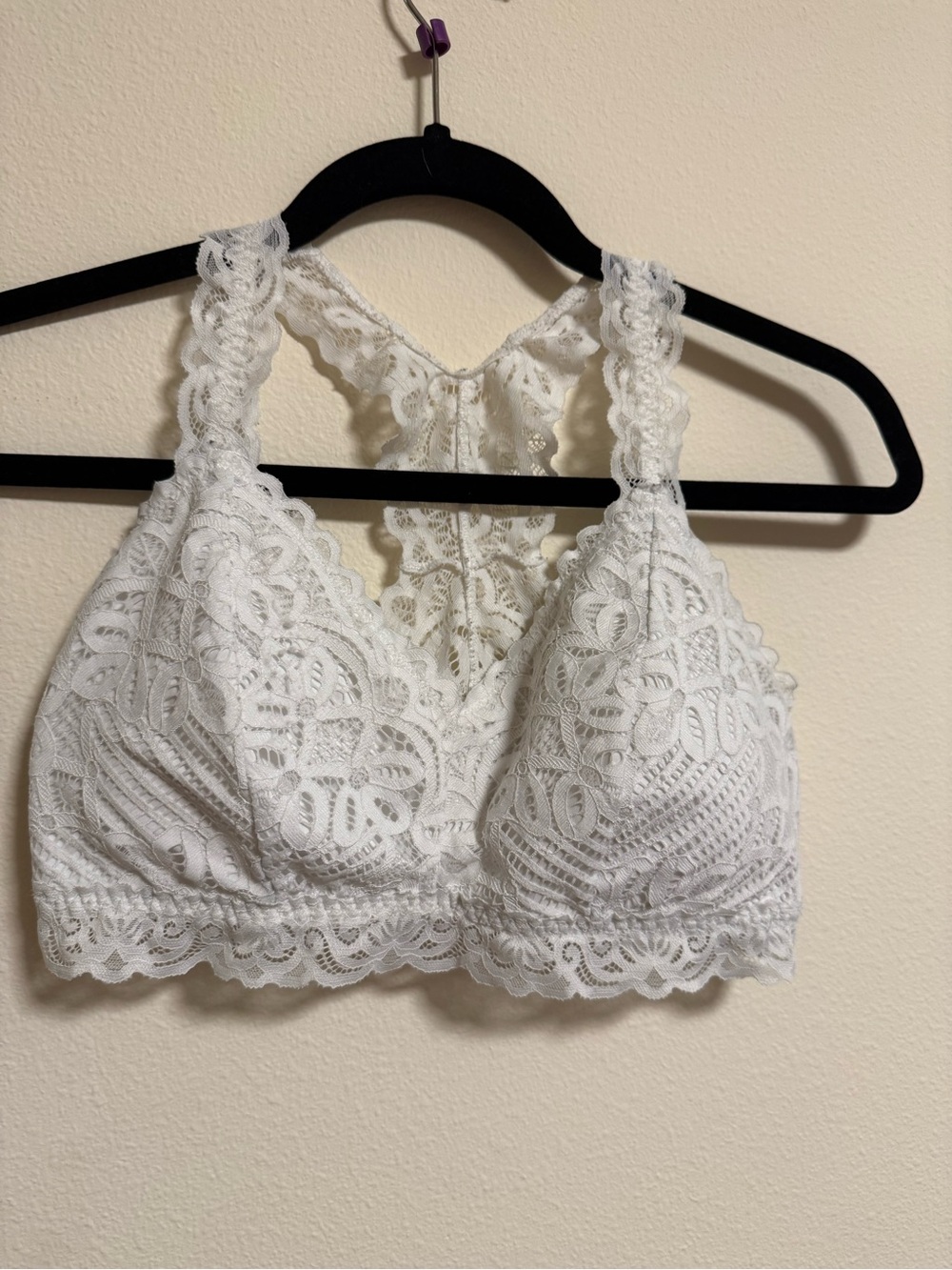 Maurices White Lace Racerback Bralette